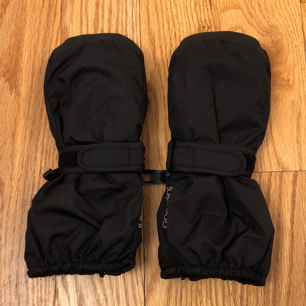 Gordini Kids Black Winter Snow Ski Mittens Size XL EUC